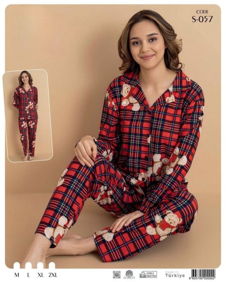 بيجامة دبدوب كم طويل ناعمة ومريحة 💝